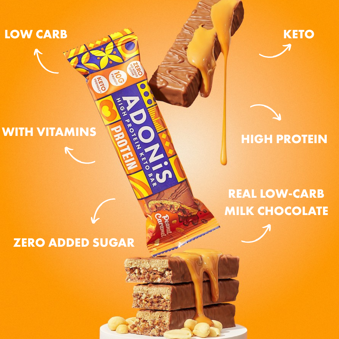 Caramel Peanut Keto High Protein Bars (16x45g)