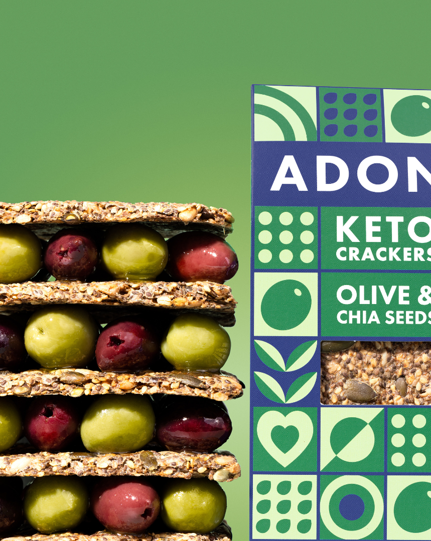 Olive & Chia Seeds Keto Crackers (10x60g)