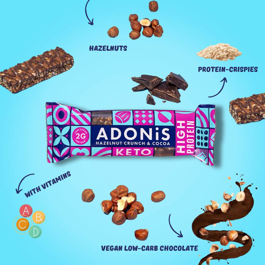 Hazelnut Crunch Keto High Protein Bars (16x45g)