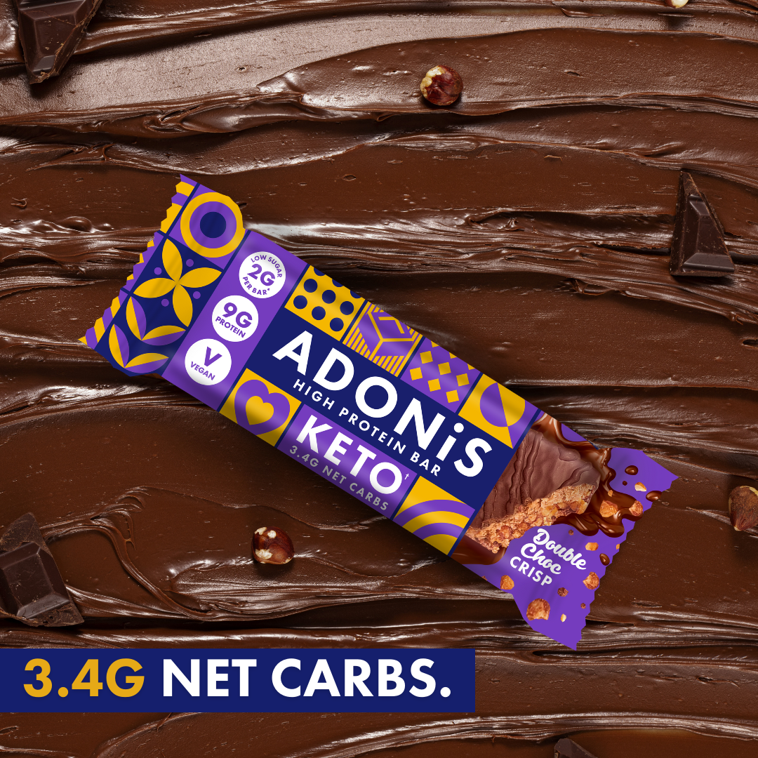 Barres Keto aux arachides et au chocolat d'Adonis (16x45gr)